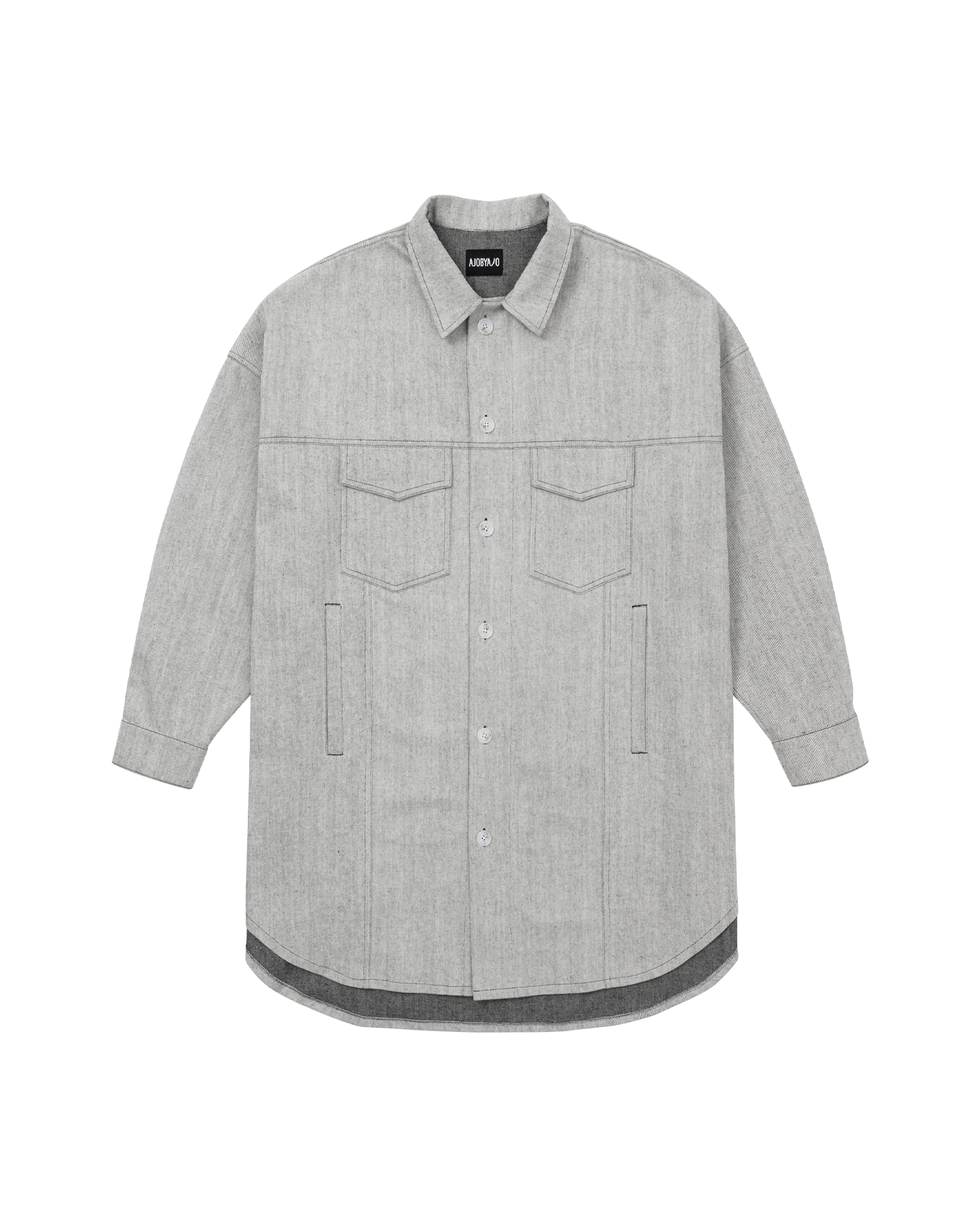 【AJO AJOBYAJO】24SS★ Denim Oversized Shirt Jacket Denim Oversized Shirt Jacket [WHITE] - AJOBYAJO